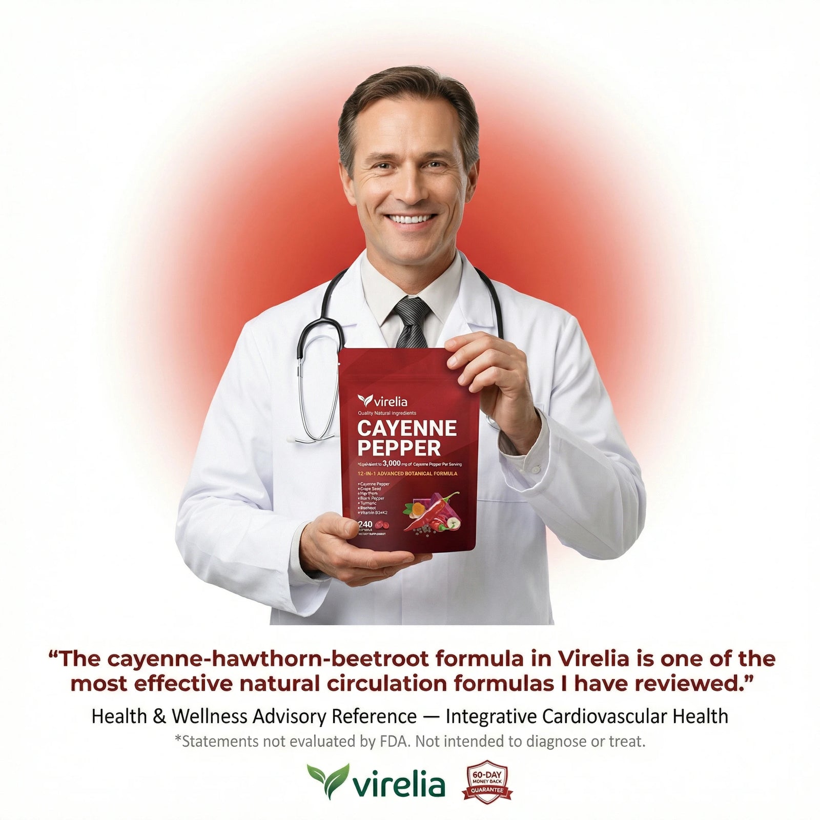 Expert-Recommended Wellness with Virelia™ Cayenne Pepper Softgels