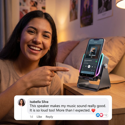 Flexivus AuraDock™ | 5-in-1 Foldable Bluetooth Speaker & Phone Stand