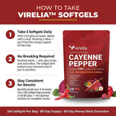 Virelia™ Cayenne Pepper Softgels (240pcs)