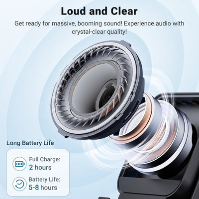 Flexivus AuraDock™ | 5-in-1 Foldable Bluetooth Speaker & Phone Stand