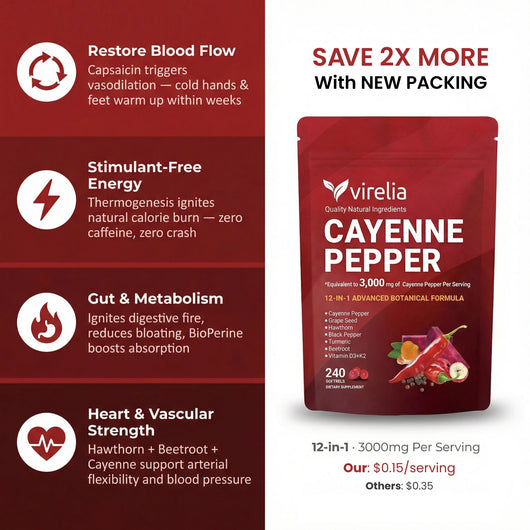 Virelia™ Cayenne Pepper Softgels (240pcs)