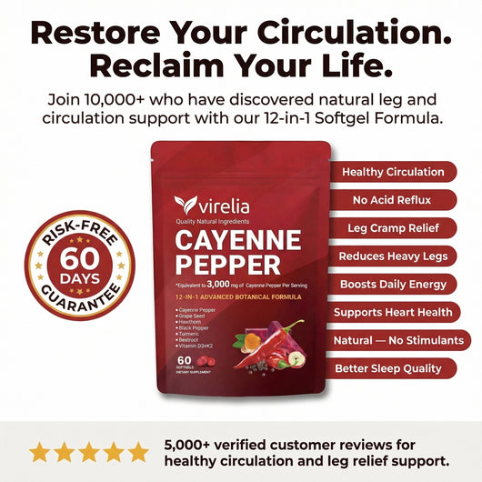 Virelia™ Cayenne Pepper Softgels (60 softgels)