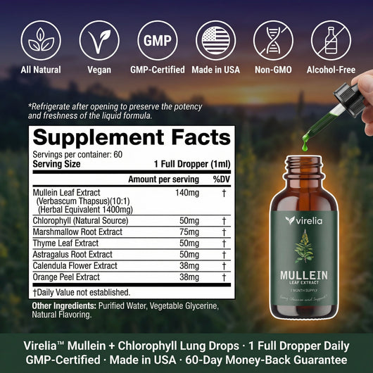 Virelia™ Mullein + Chlorophyll Lung Drops