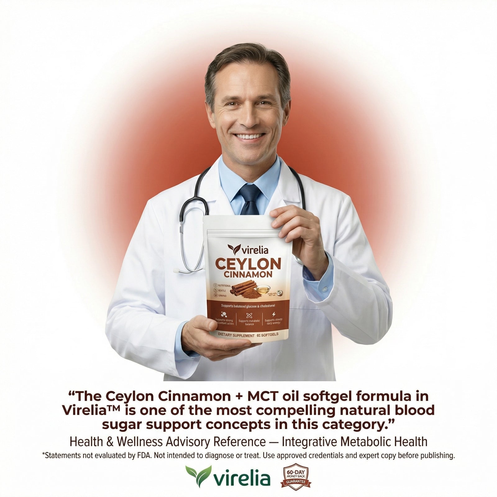 Expert-Recommended Wellness with Virelia™ Ceylon Cinnamon Softgels